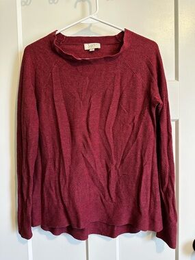 LOFT Outlet Raspberry Knit Sweater